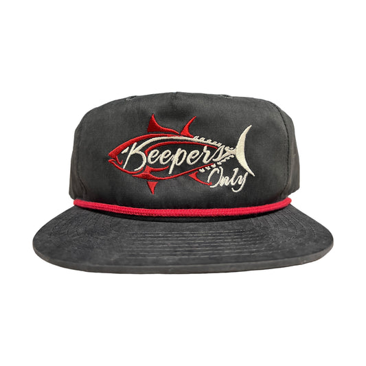 Keepers Only Co. Stealth Rope Snapback - Navy/Red (inverted)