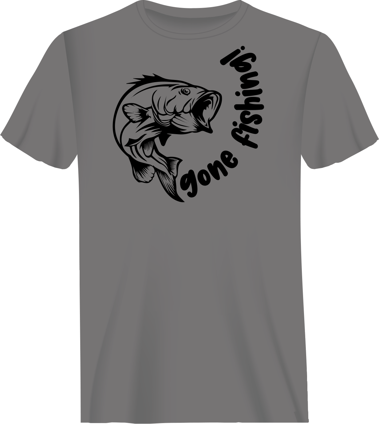 Outdoorzees Gone Fishing v1 Man T-Shirt