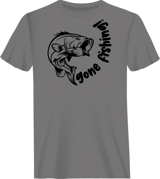 Outdoorzees Gone Fishing v1 Man T-Shirt