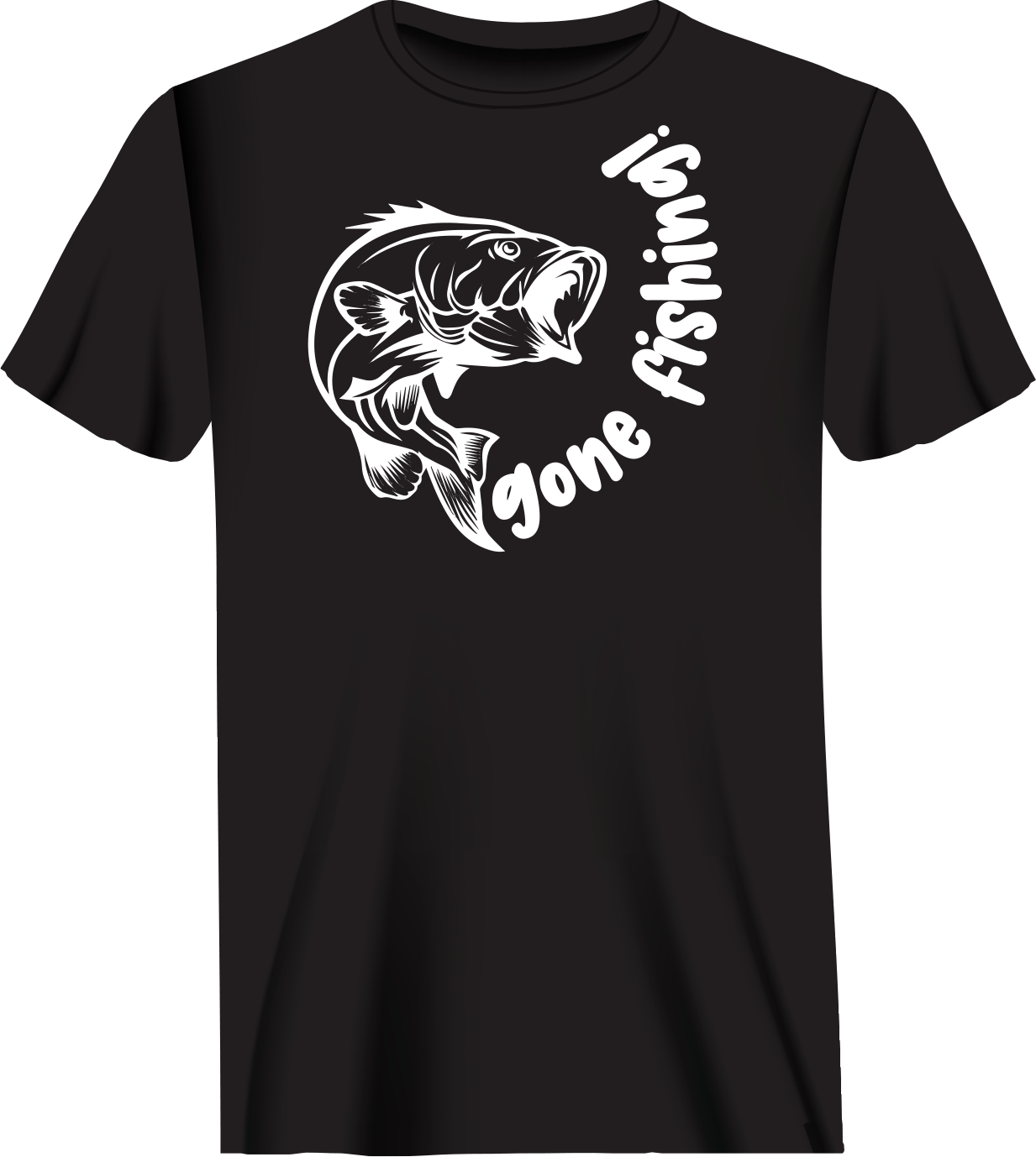 Outdoorzees Gone Fishing v1 Man T-Shirt