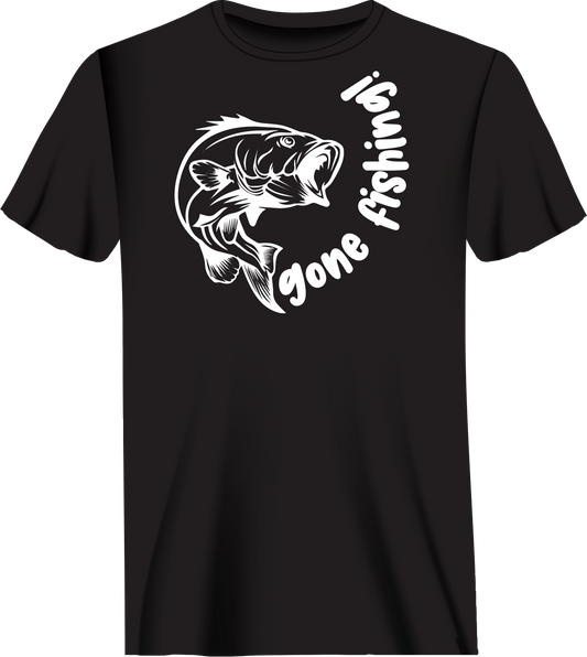 Outdoorzees Gone Fishing v1 Man T-Shirt