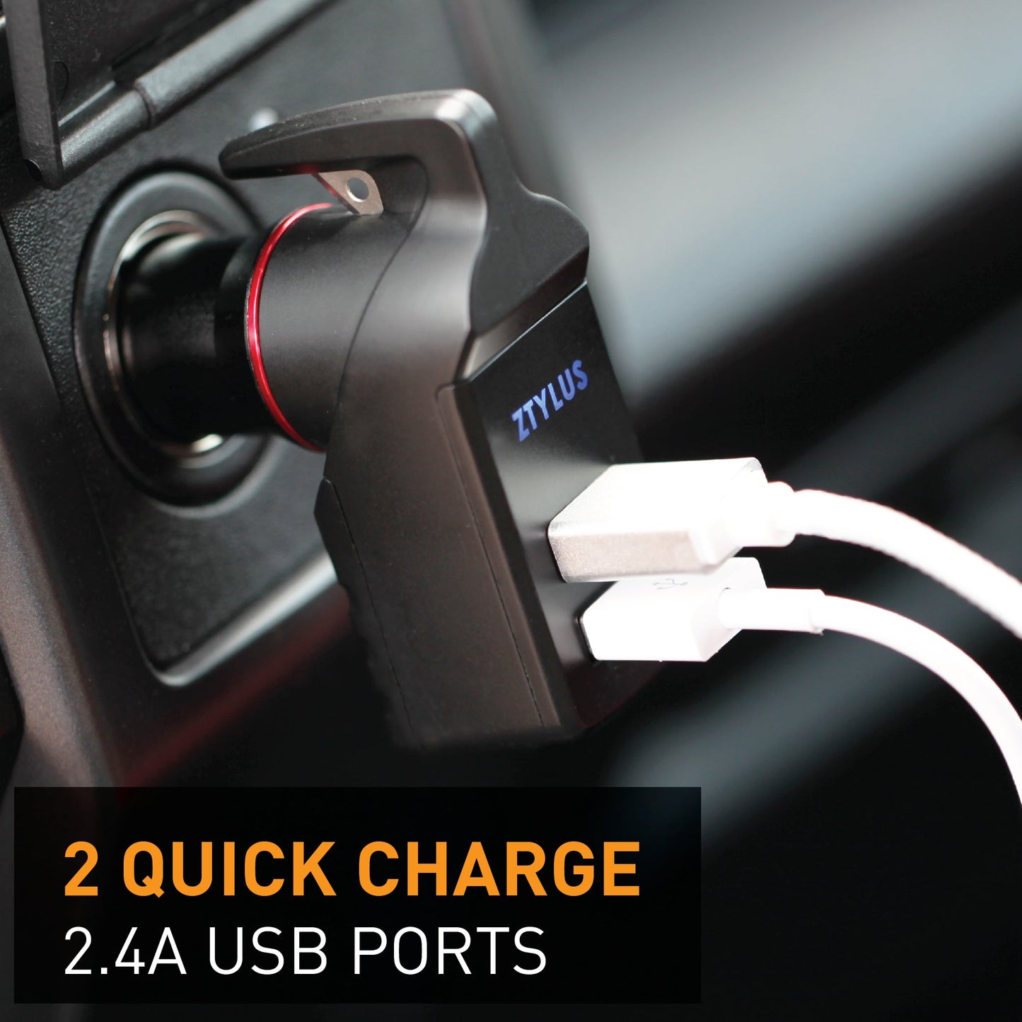 Stinger Survival Tools USB Car Charger Emergency Tool (White)
