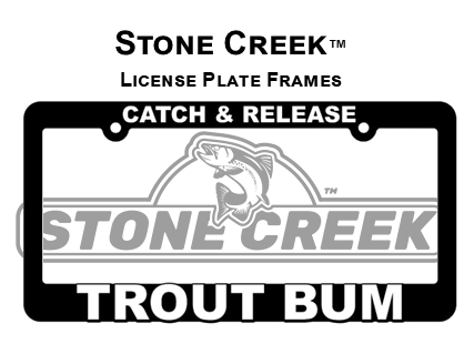 Stone Creek Fishing License Plate Frames
