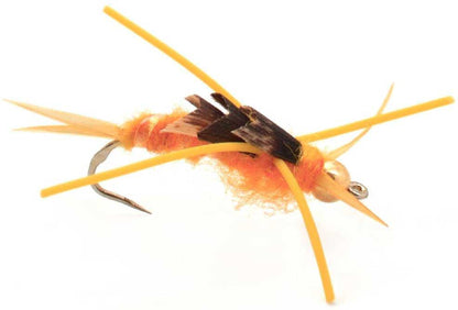 The Fly Fishing Place Barbless Gold Bead Kaufmann's Golden Stone Fly with Rubber Legs - Stonefly Wet Fly - 6 Flies Hook Size 12