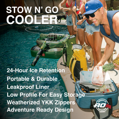 AO Coolers Stow-N-Go Canvas 38 Can Cooler - Smoke