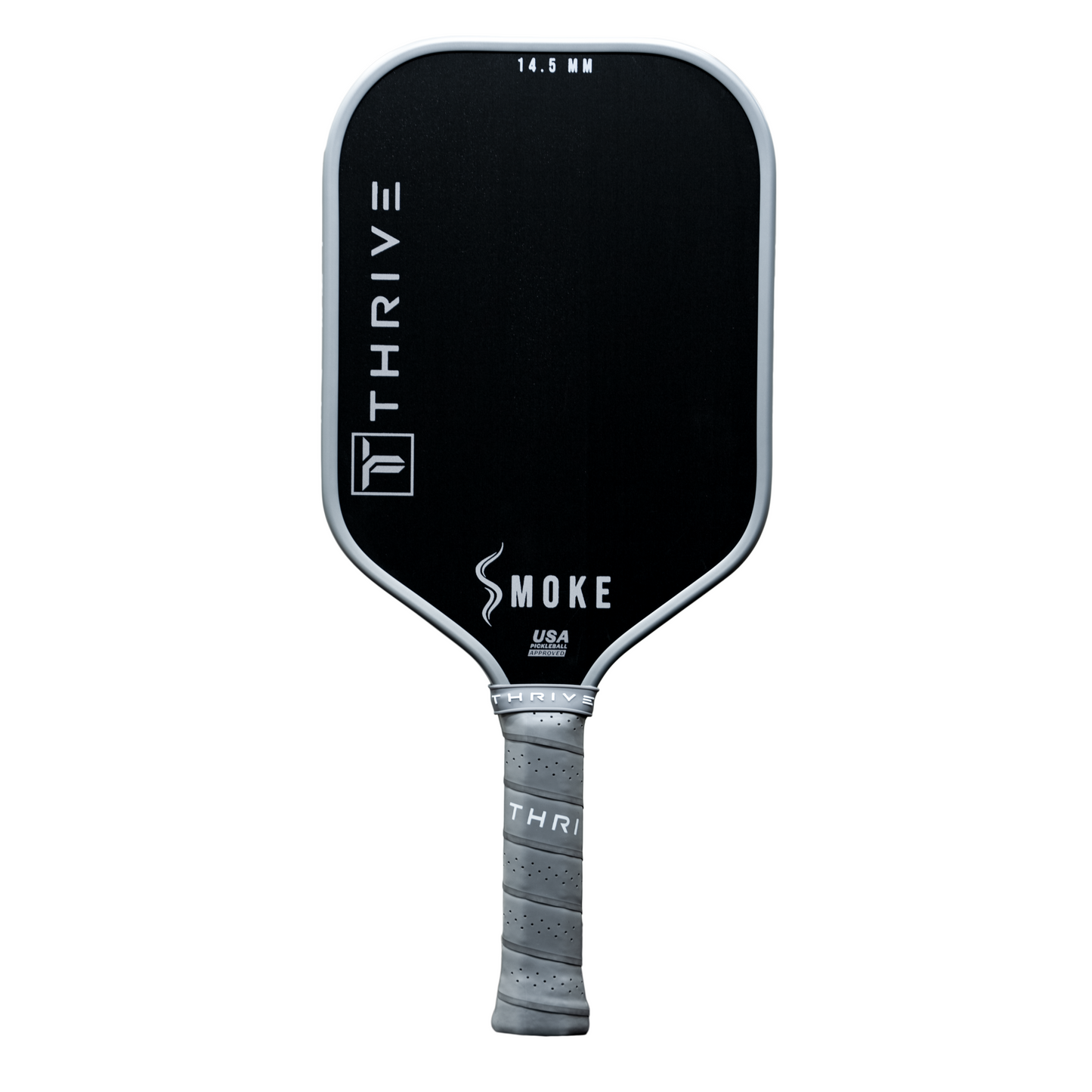 Thrive SMOKE 14.5 MM (POWER SERIES) Includes head cover, lead weights, paddle eraser, key chain, sticker, and weight card. (RECOMMENDED SWING WEIGHT *120*)
