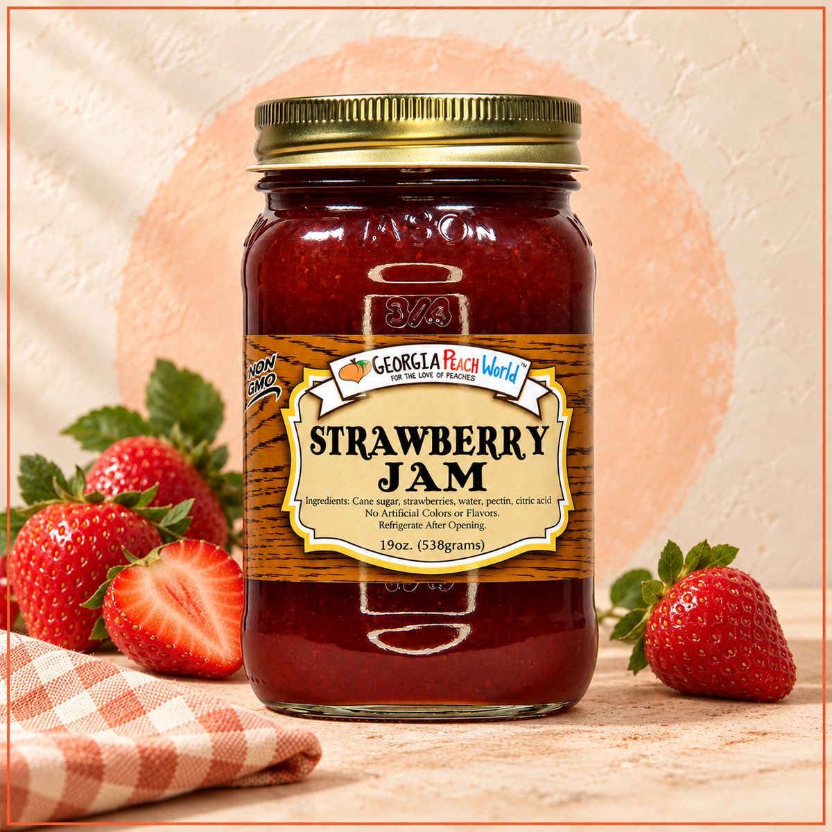 Georgia Peach Strawberry Jam