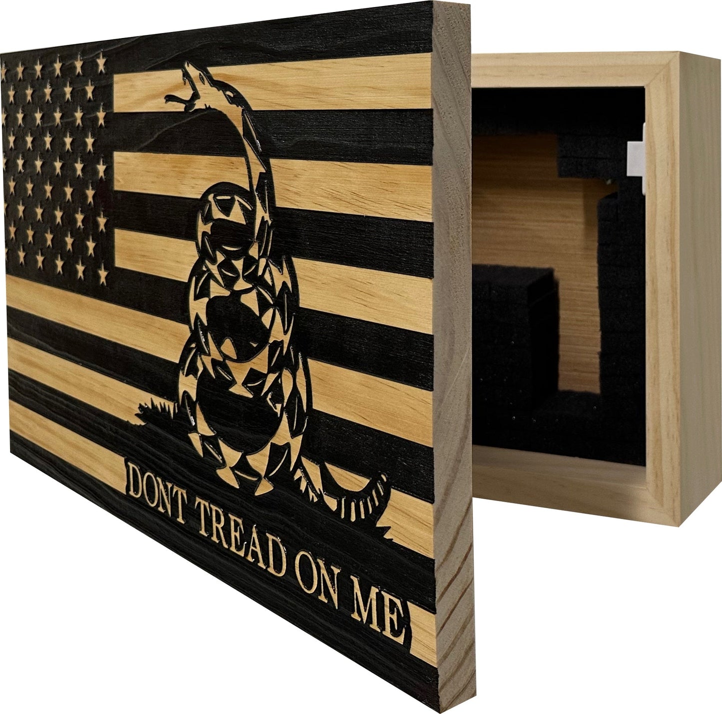 Bellewood Designs - Dont Tread On Me Secure Wall-Mounted Gun Cabinet (Stripes)