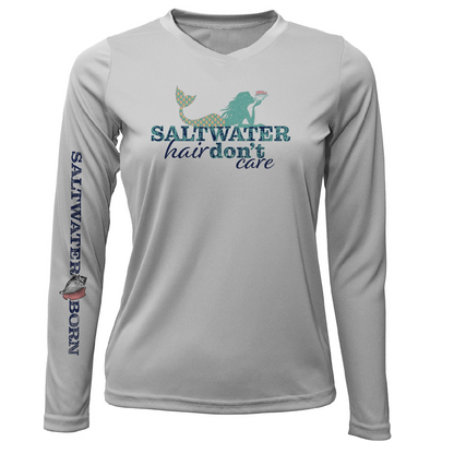 Saltwater Born Stuart "Saltwater Hair...Don't Care" Long Sleeve UPF 50+ Dry-Fit Shirt