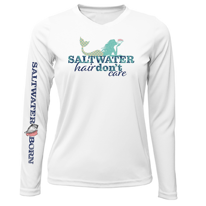 Saltwater Born Stuart "Saltwater Hair...Don't Care" Long Sleeve UPF 50+ Dry-Fit Shirt