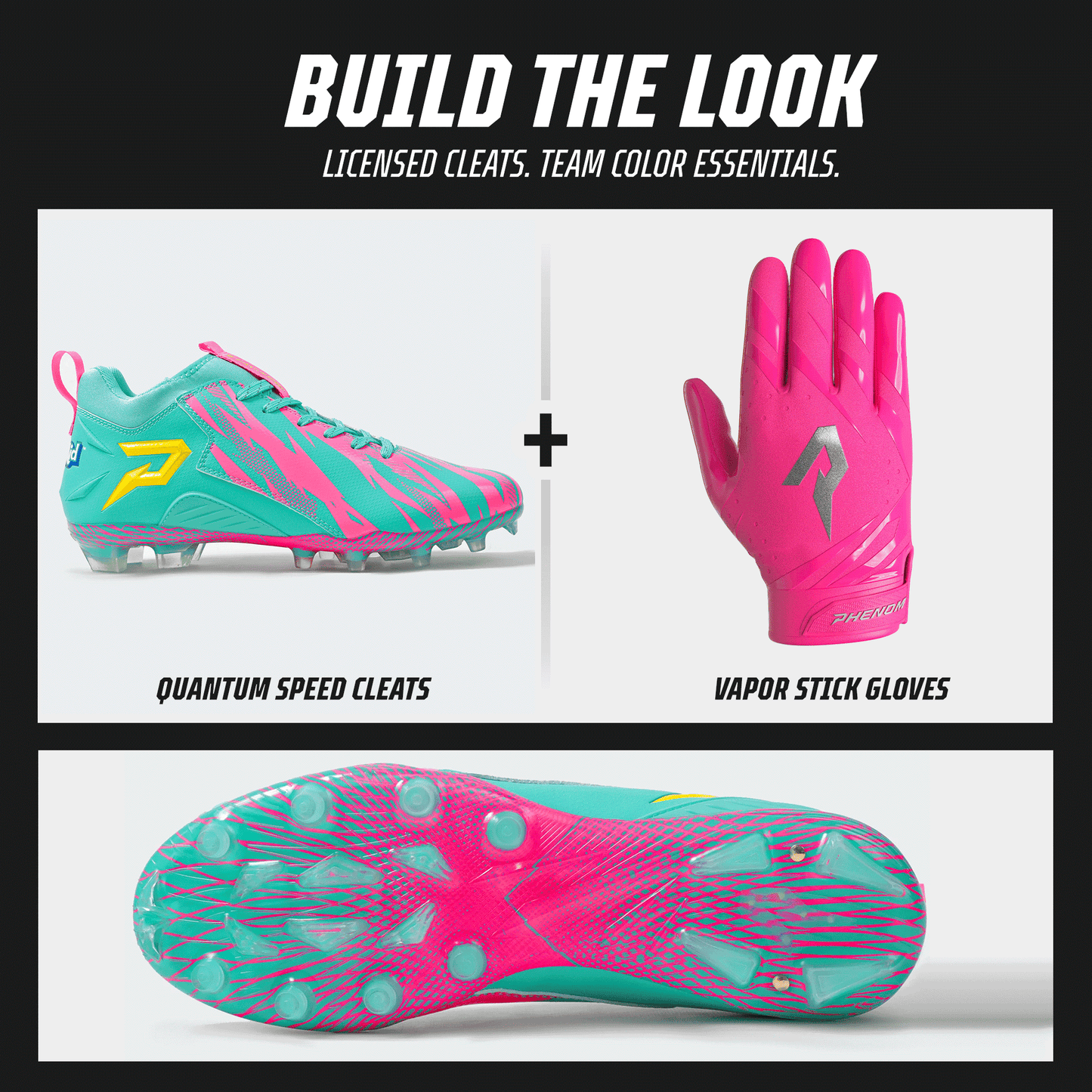 Phenom Elite Kool-Aid 'Sharkleberry Fin' Football Cleats - Quantum Speed by Phenom Elite