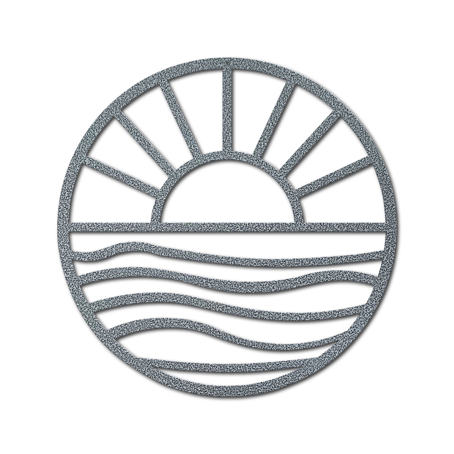 Lewis Design Co Sun and Waves Metal Wall Art, Outdoor patio Wall decor