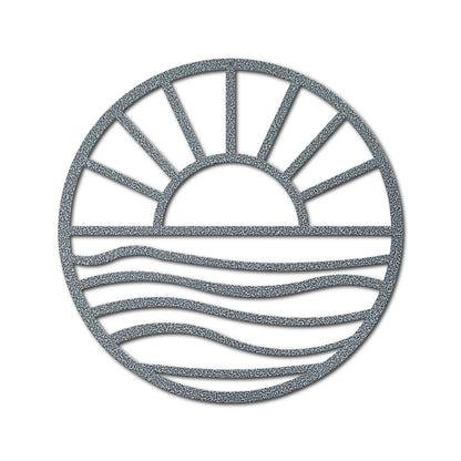 Lewis Design Co Sun and Waves Metal Wall Art, Outdoor patio Wall decor