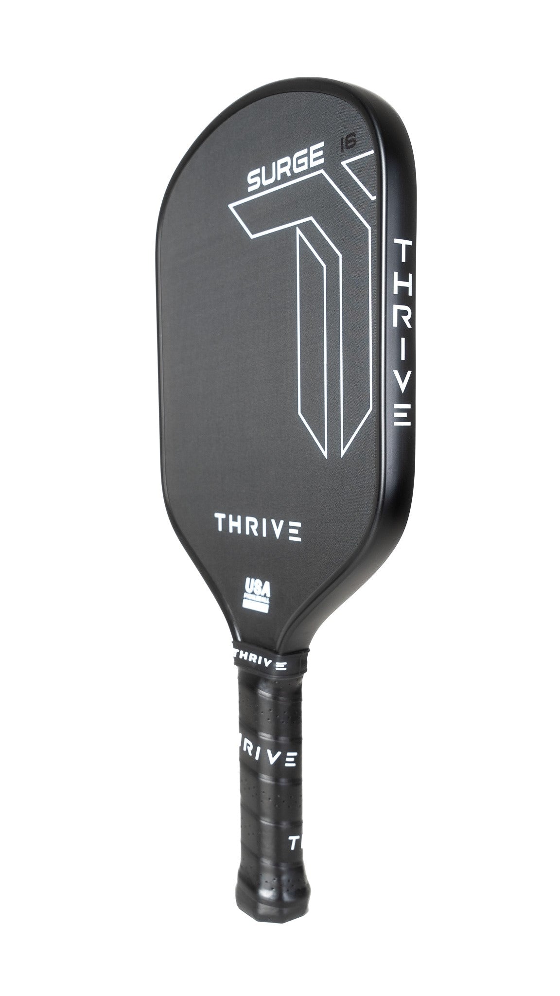 Thrive Surge 16 MM (ALL COURT SERIES) Includes lead weights, paddle eraser, key chain, and weight card.  (RECOMMENDED SWING WEIGHT 117-118)