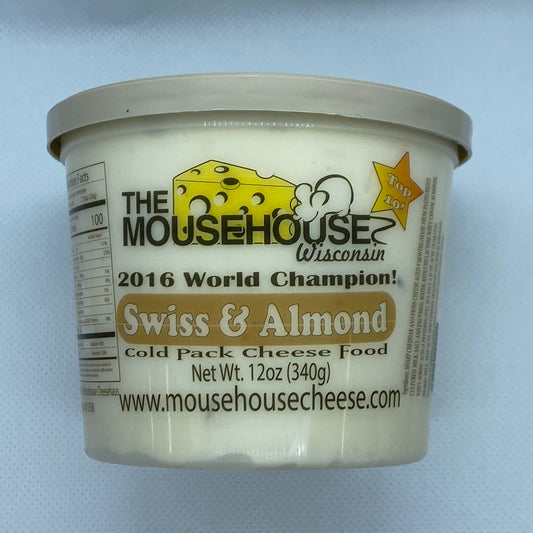 Mousehouse Cheesehaus Swiss & Almond Cheddar Spread, 12 oz