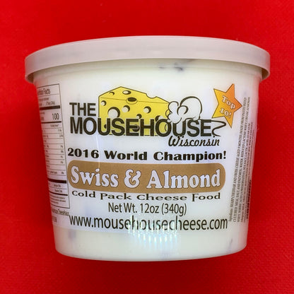 Mousehouse Cheesehaus Swiss & Almond Cheddar Spread, 12 oz