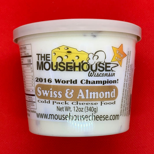 Mousehouse Cheesehaus Swiss & Almond Cheddar Spread, 12 oz