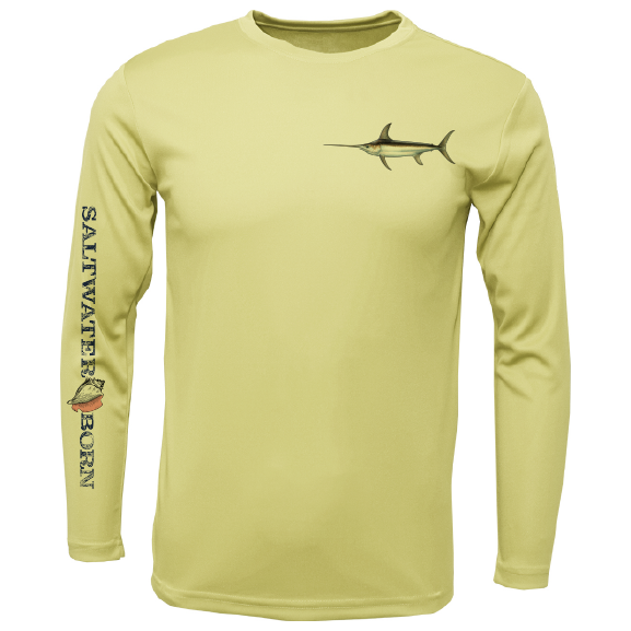 SK Swordfish on Chest Long Sleeve UPF 50+ Dry-Fit Shirt