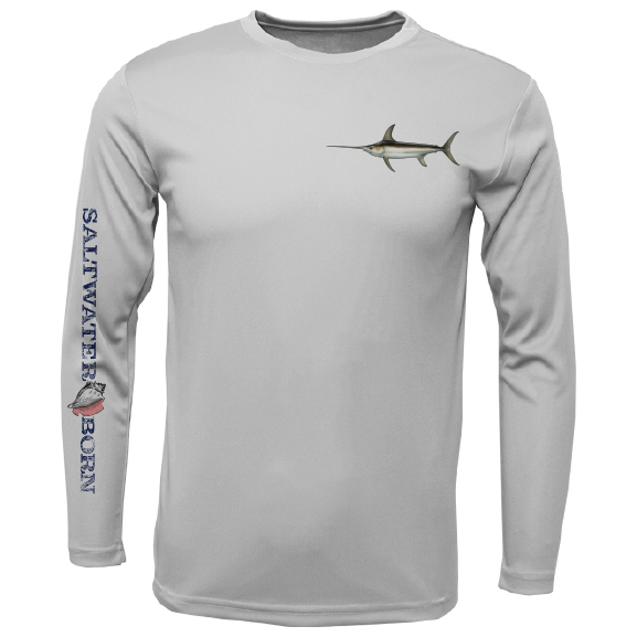SK Swordfish on Chest Long Sleeve UPF 50+ Dry-Fit Shirt