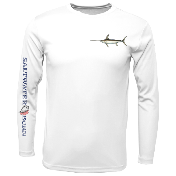SK Swordfish on Chest Long Sleeve UPF 50+ Dry-Fit Shirt