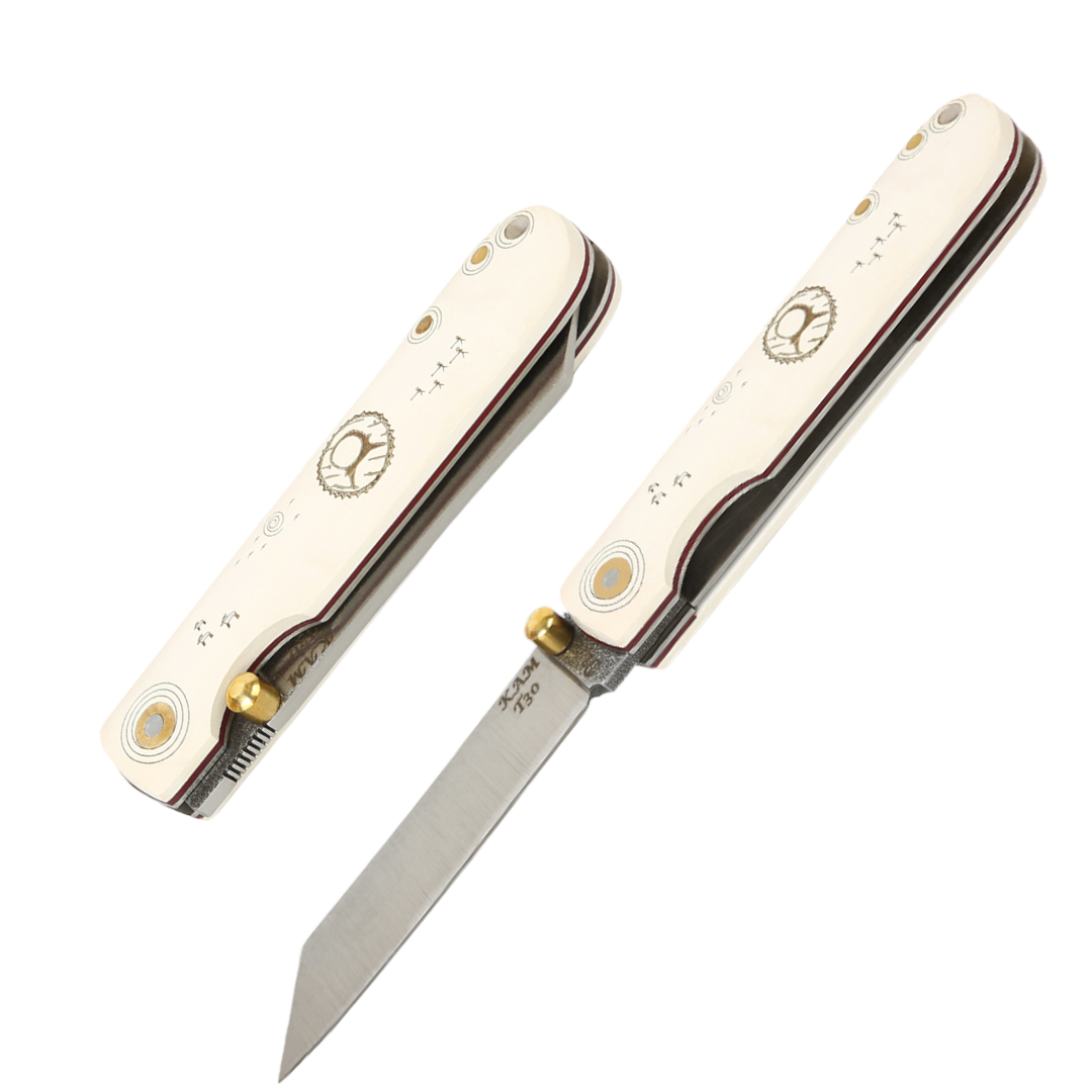 Kam Knife – T30 - Katsu White Handle - Pocket Knife