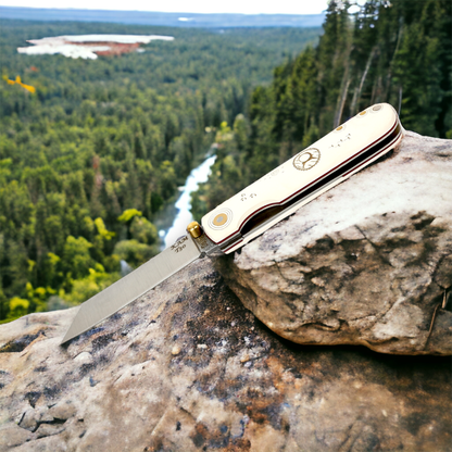 Kam Knife – T30 - Katsu White Handle - Pocket Knife