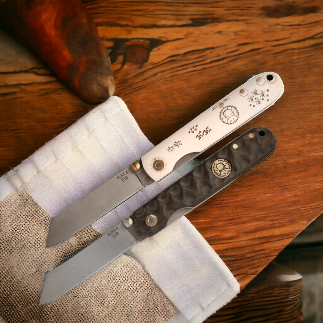 Kam Knife – T30 - Katsu White Handle - Pocket Knife