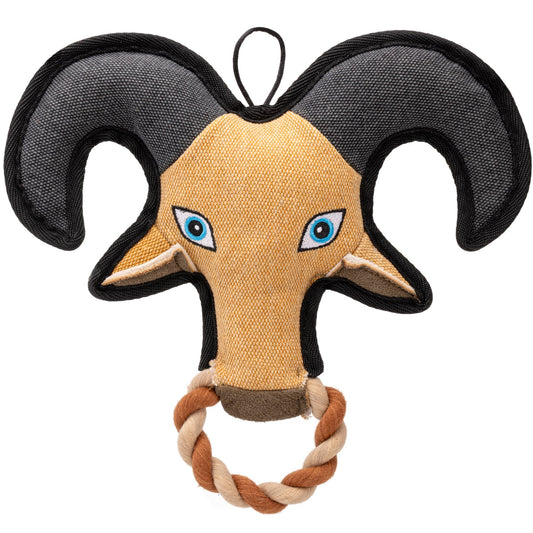 Dogline 10" Nature Goat Animal Squeaky Toy