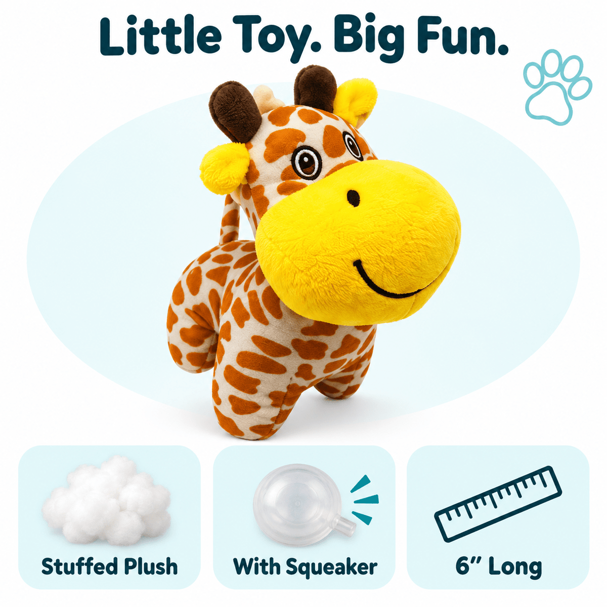 Dogline 6" Mini Animal Dog Toy Collection