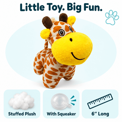 Dogline 6" Mini Animal Dog Toy Collection