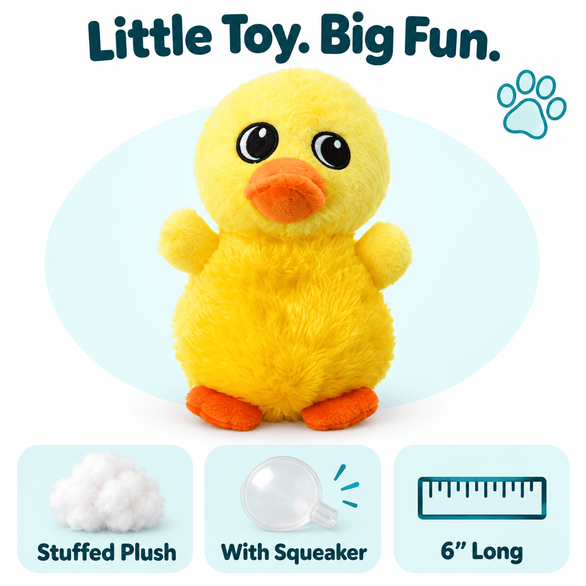 Dogline 6" Duck Mini Dog Toy