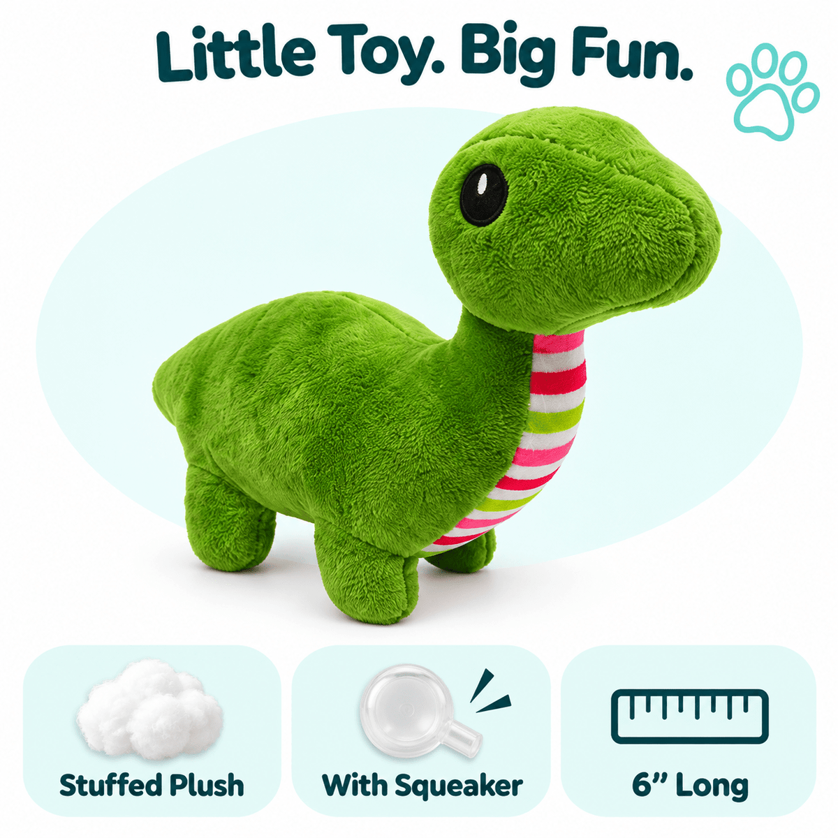 Dogline 6" Mini Animal Dog Toy Collection