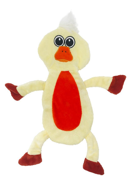 Dogline 12" Duckling Crinkle Flat Dog Toy