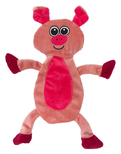 Dogline 12" Pig Crinkle Flat Dog Toy