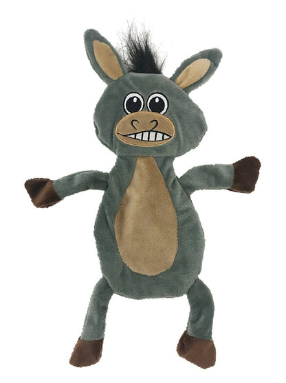 Dogline 12" Donkey Crinkle Flat Dog Toy