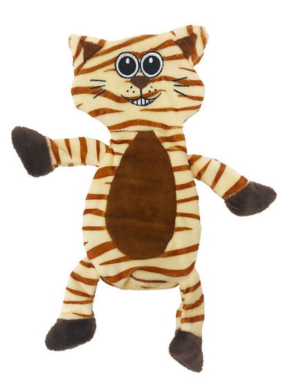 Dogline 12" Tiger Crinkle Flat Dog Toy