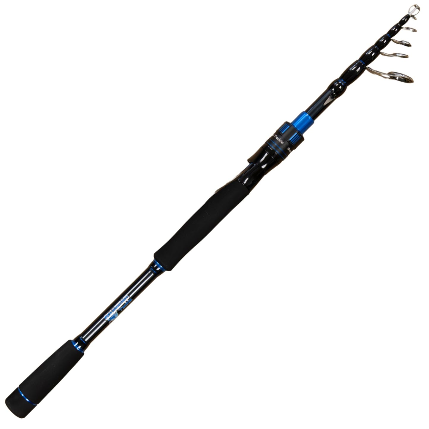 Reaction Tackle Telescopic Spinning Rod – Carbon Travel Fishing Rod – Collapsible Rod for Freshwater and Saltwater - NEW