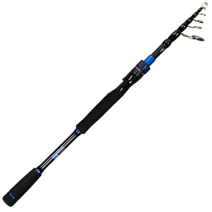 Reaction Tackle Telescopic Spinning Rod – Carbon Travel Fishing Rod – Collapsible Rod for Freshwater and Saltwater - NEW