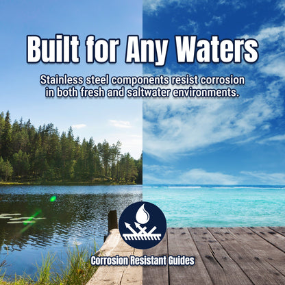 Reaction Tackle Telescopic Spinning Rod – Carbon Travel Fishing Rod – Collapsible Rod for Freshwater and Saltwater - NEW