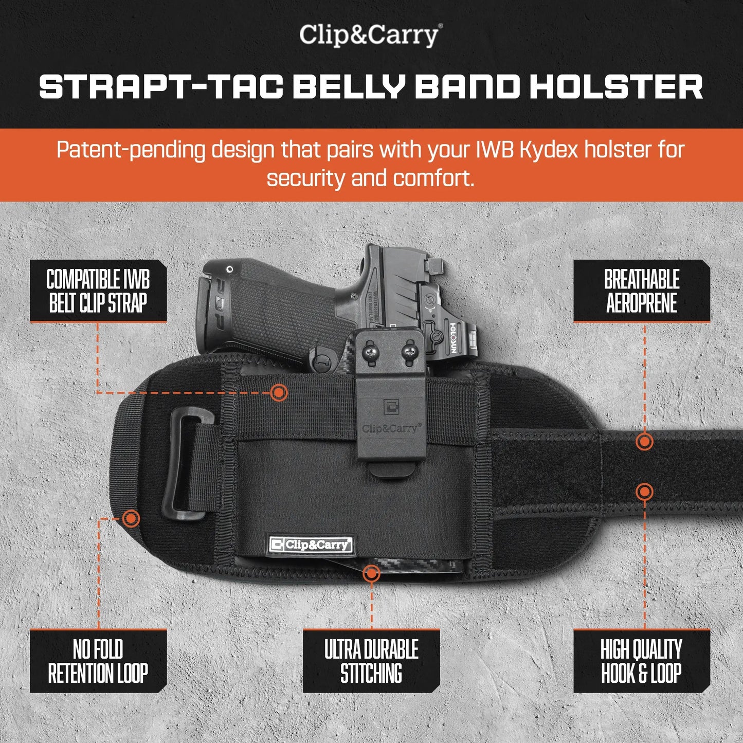 Clip & Carry STRAPT-TAC Belly Band