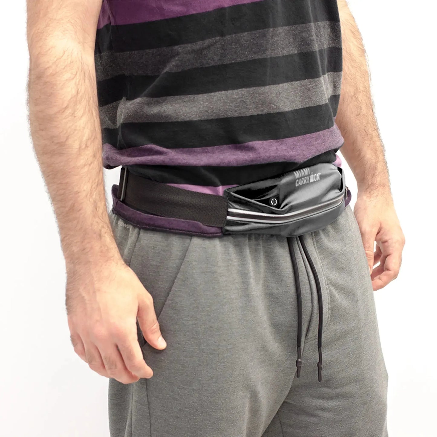 Miami Carry On Water-Resistant Workout Belt Bag