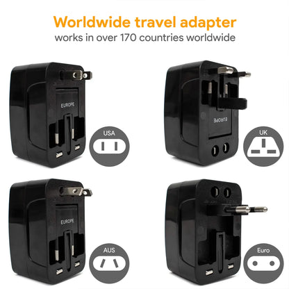 Miami Carry On International Travel Adapter with USB Ports