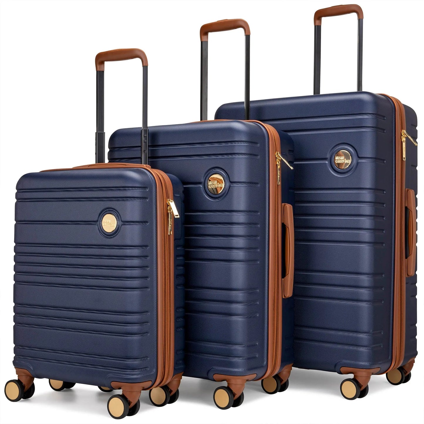 Miami Carry On  Brickell 3 Piece Expandable Retro Luggage Set