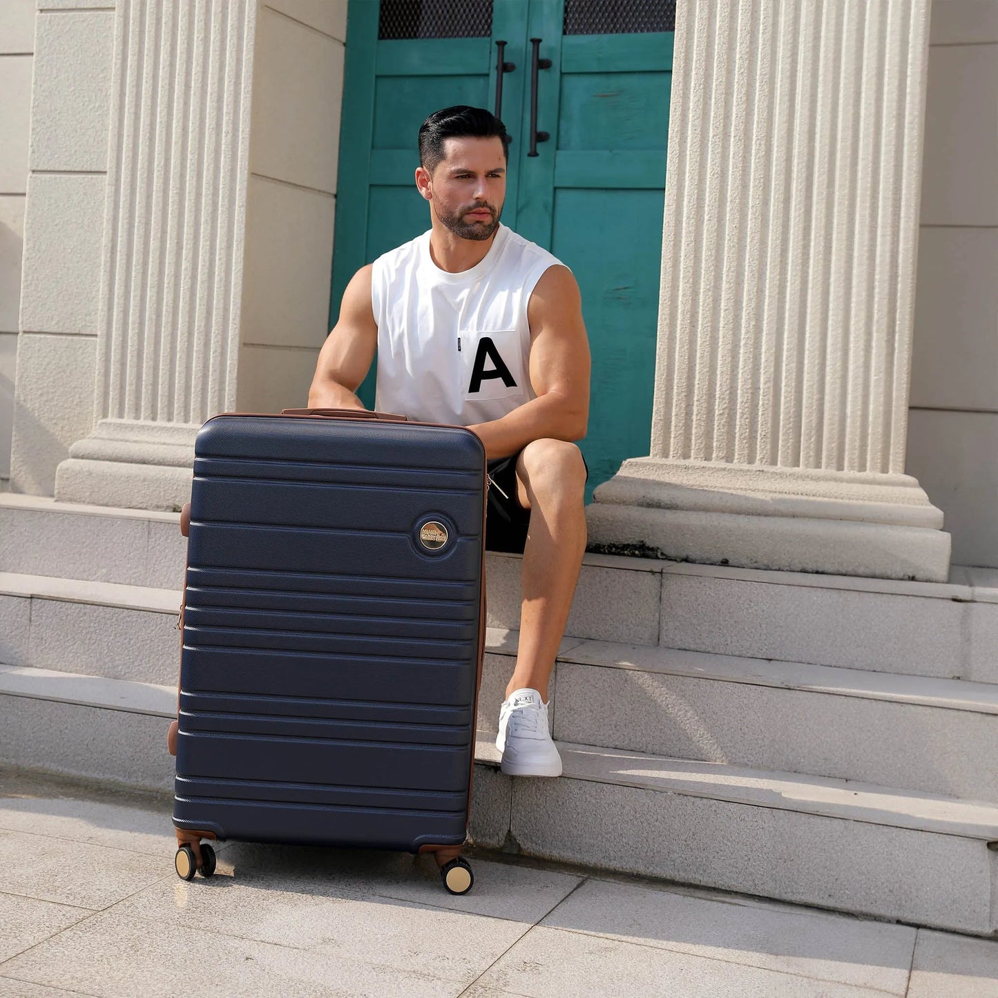 Miami Carry On  Brickell 3 Piece Expandable Retro Luggage Set