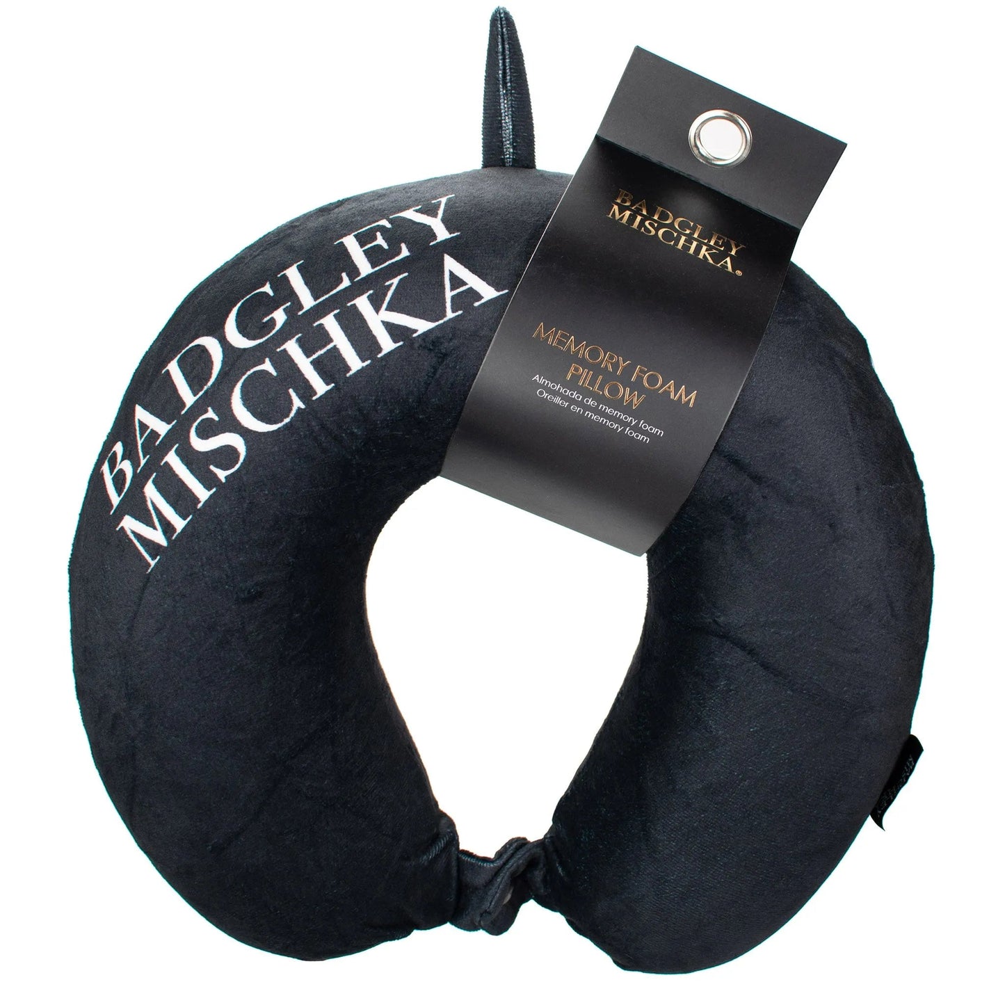 Badgley Mischka Memory Foam Travel Neck Pillow