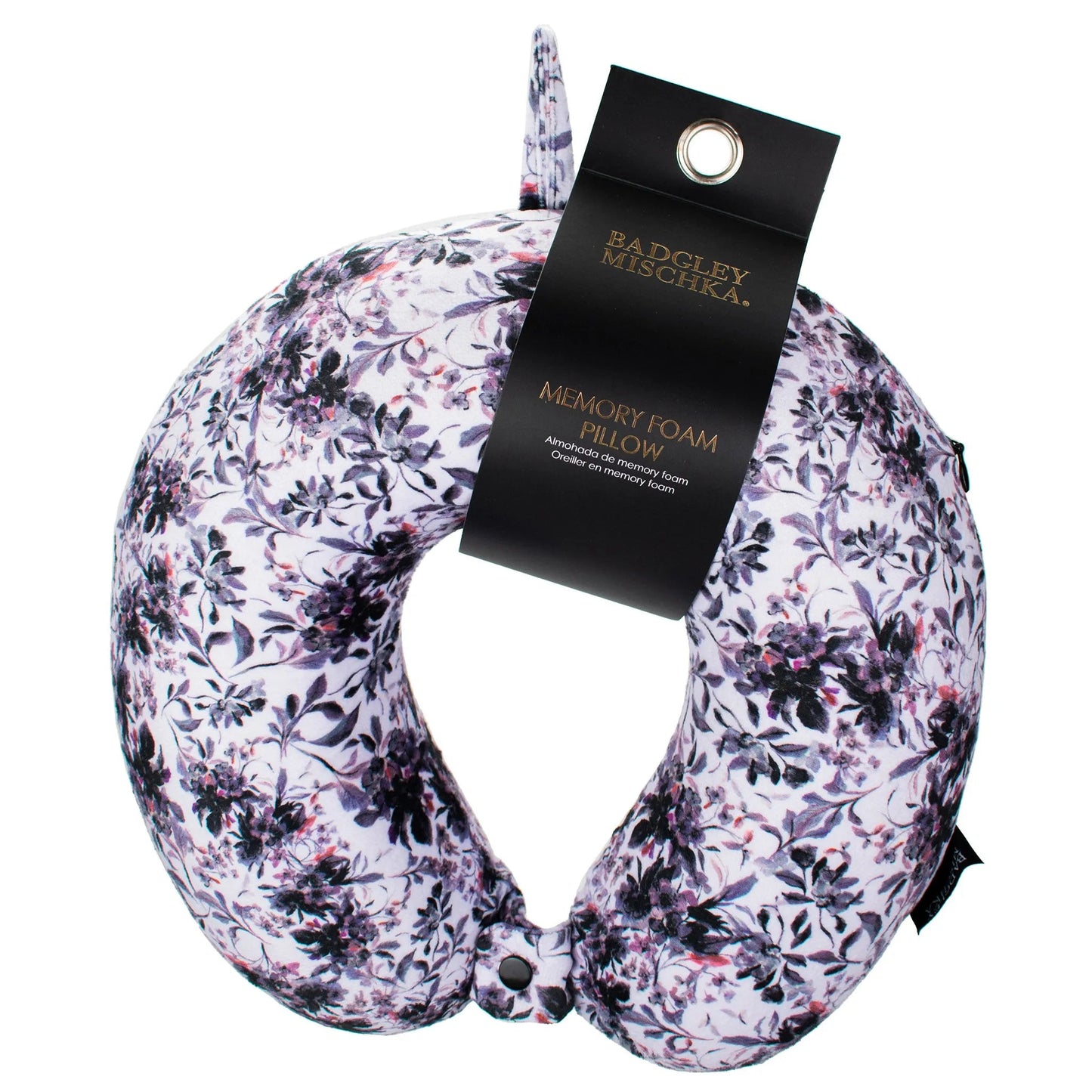 Badgley Mischka Memory Foam Travel Neck Pillow