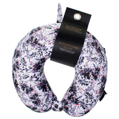 Badgley Mischka Memory Foam Travel Neck Pillow