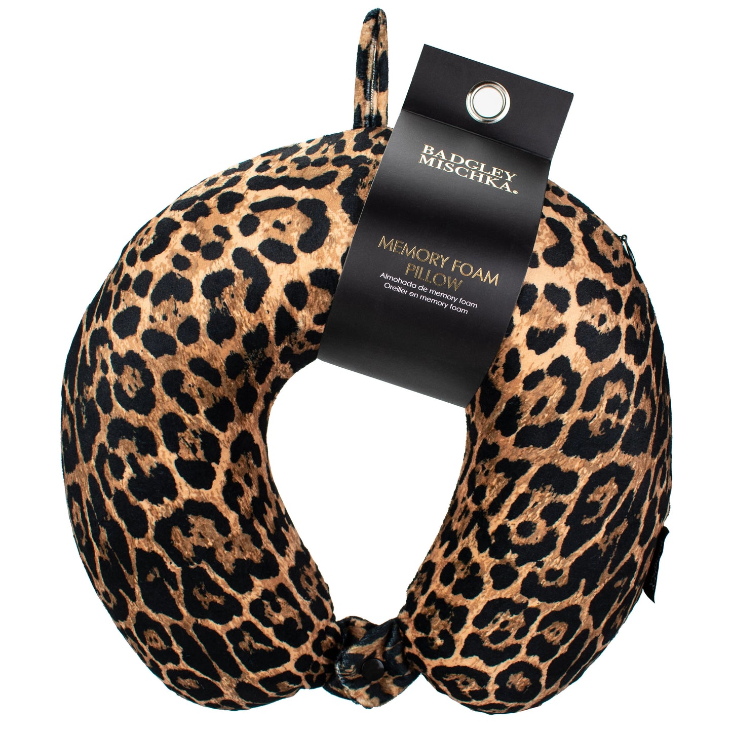 Badgley Mischka Memory Foam Travel Neck Pillow