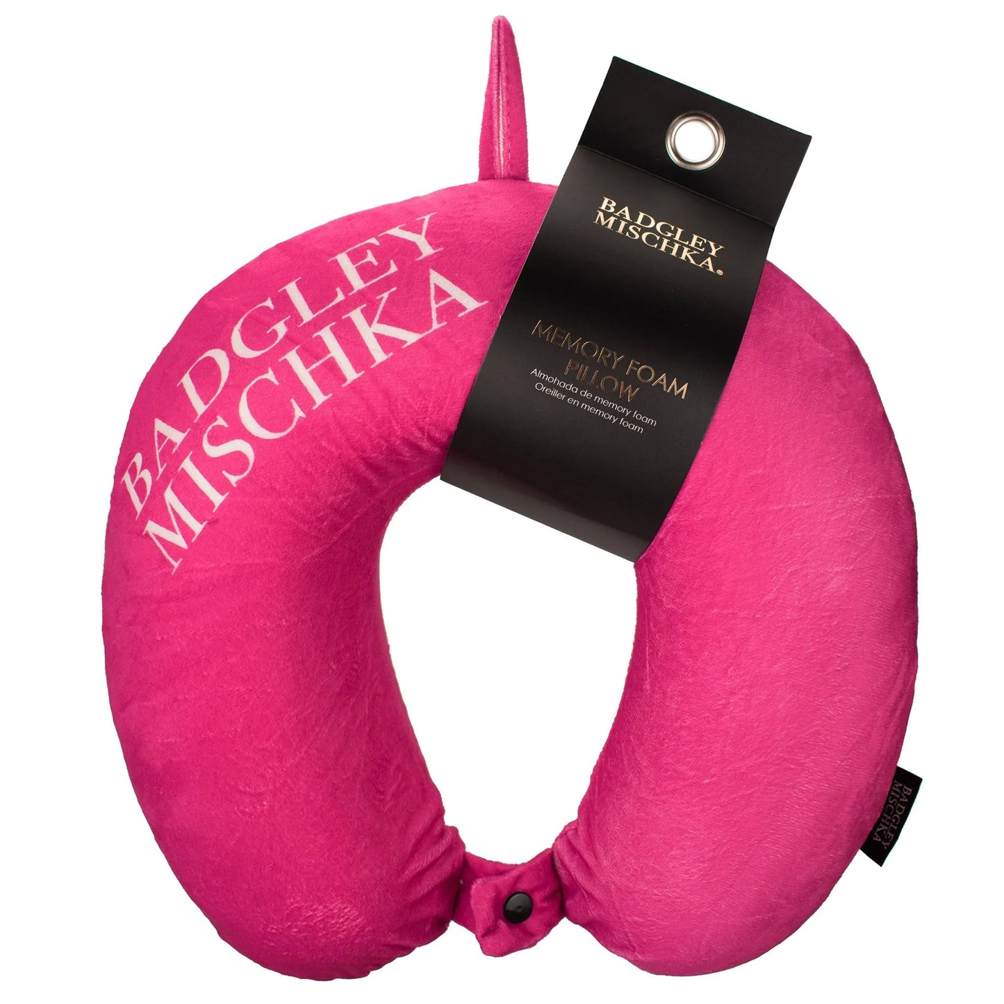 Badgley Mischka Memory Foam Travel Neck Pillow