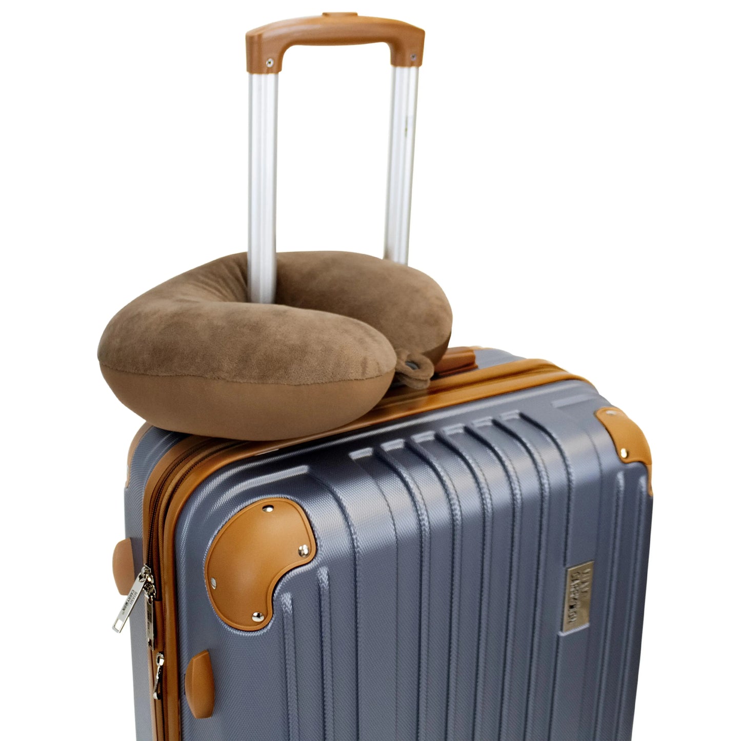 Miami Carry On Plush Microbeads Travel Neck Pillow